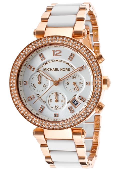 michael kors parker two tone watch uk|Michael Kors parker chronograph watch.